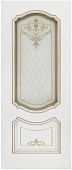 Соло Грейс Шейл Дорс эмаль белая + патина белое золото вариант-4 - стекло