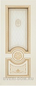 Гамма Корона Шейл Дорс эмаль слоновая кость + патина золото вариант-3 - стекло