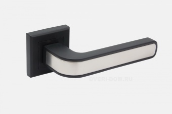 Дверная ручка Adden Bau PIEZA Q360 BLACK / MAT.NICKEL - черный /никель